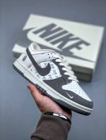 Nike Sb Dunk Low X Bape White And Gray Small Hook Company-Level Product Highly R