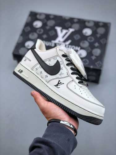 Nike Air Force 1 Low 07 X Louis Vuitton Black And White Original Last And Origin
