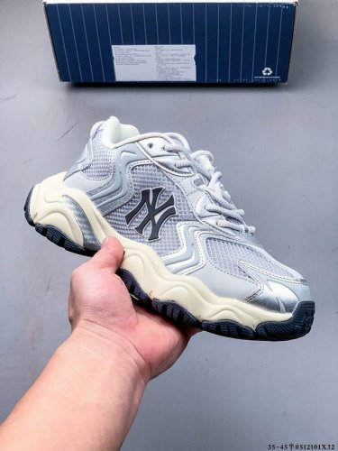 Company-Level! Mlb Chunky Liner Thick-Soled Casual Running Shoes With Ny Print,