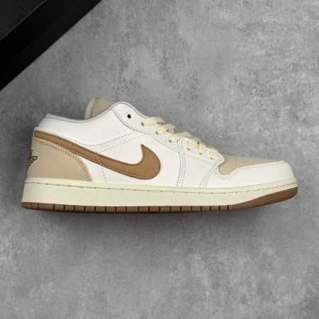 Local Core Private Air Jordan 1 Low Se Aj1 Joe 1 White And Brown Low-Top Cultura - Click Image to Close