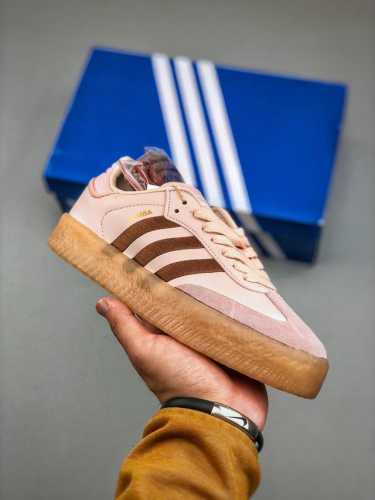 Adidas Samba 2.0 Xlg Pink Brown Samba 2.0 Thick Sole Series Training-Style Versa