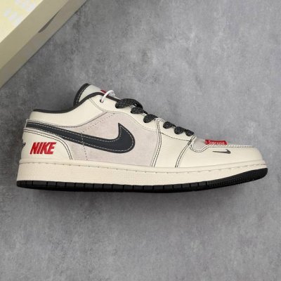 Local Core Private Company-Level Nike Air Jordan 1 Low X Supreme Joint Aj1 Qiao