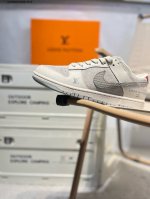 Nike Sb Dunk Low Lv Collaboration Anniversary Premium Custom Low-Top Casual Skat