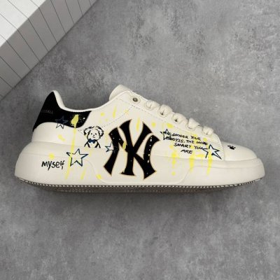 Local Core Private Mlb Chunky Liner White And Black Puppy Painting Senior Shoes