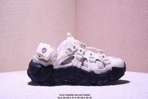 Company-Grade Fila Fusion Bianco San Casual Versatile Anti-Slip Durable Beach Sa