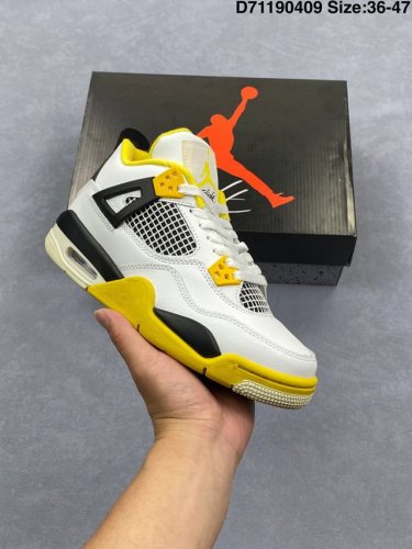 Genuine Nike Air Jordan 4 Retro Nike Michael Jordan Aj4 Mid-Top Retro Casual Spo