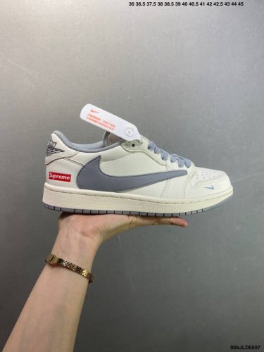 Company-Grade Supreme X Air Jordan 1 Low Off-White Dark Green This Design Breaks