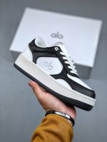 Alo Yoga Recovery Mode Celebrity-Inspired Black And White High-Low Casual Sneake
