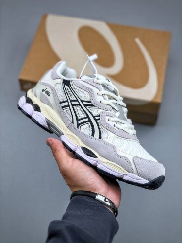 Asics Gel-Nyc Series Low-Top Retro Casual Running Shoes White, Gray, Midnight Bl