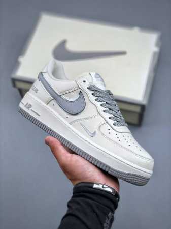 nike Air Force 1 Low 07 X Dream White And Gray Small Hooks And Stars Original - Click Image to Close
