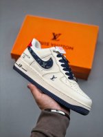 Nike Air Force 1 Low 07 X Louis Vuitton White, Blue And Red Original Last And Or