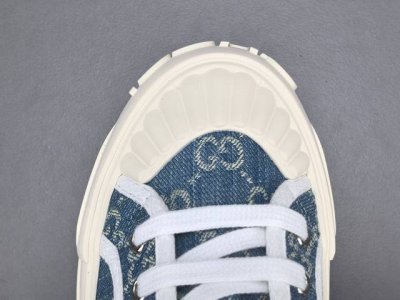 Channel Advantage Dongguan Gucci Round Toe Lace-Up Thick-Soled Low-Top Canvas Sh