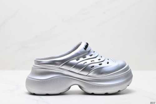 Corporate Gg-Cc Liquid Metal 7.5Cm 2025 Summer New Fashion Thick-Soled Hole Slip