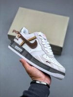 nike Air Force 1 07 Low Pandaprank Beige And Brown Stitching Air Force One Cl