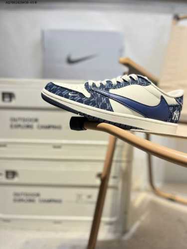Company-Level Top Layer Leather Mlb X Jordan Air Jordan 1 Low Aj1 Low-Top Series