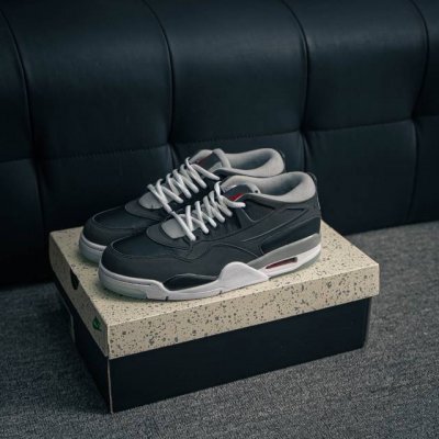 Core Private Air Jordan 4 Remastered Aj4 Qiao 4 Remastered Black Gray White #The