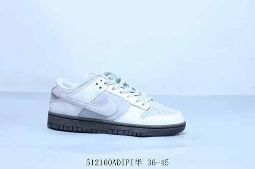 Nike Sb Dunk Low Pro Retro Low-Top Casual Sports Skateboard Shoes Gray And White