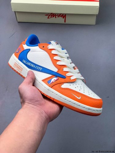 Company-Grade Genuine Top-Grain Leather! Nike Air Jordan 1 Low Aj1 Low-Top Casua