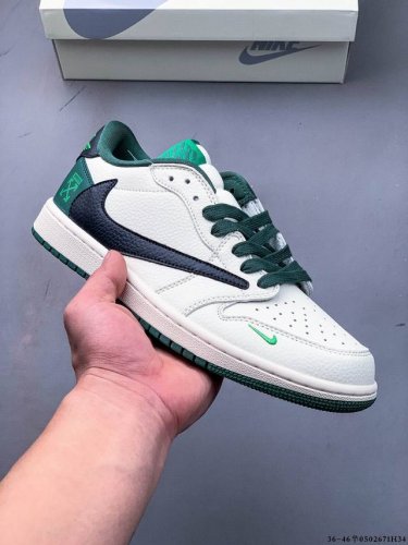 Company-Grade Top Layer!Nike Air Jordan 1 Low Aj1 Joe 1 Reverse Swoosh Low-Top C