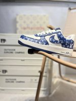 lv X Nk Air Force 1'07 Low Air Force One Low-Top Casual Shoes#Customized Leat