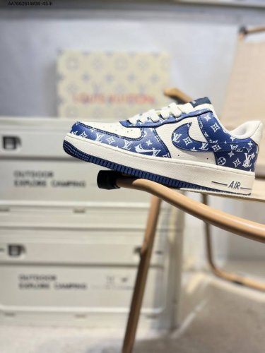 lv X Nk Air Force 1'07 Low Air Force One Low-Top Casual Shoes#Customized Leat