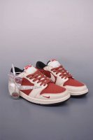 fragment X Travis Scott X Stussy Air Jordan 1 Low Three-Party Joint Inverted