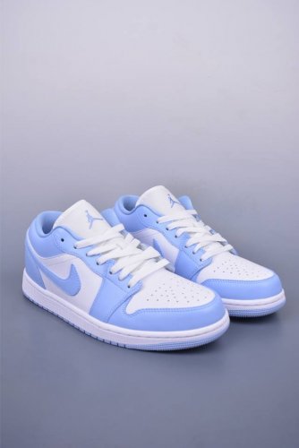 Air Jordan 1 Low Light Blue Aj1 Joe 1 Low-Top Casual Sneakers Synchronized With