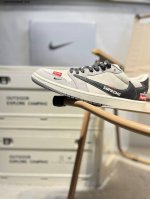 Company-Level Top Layer Leather Supreme X Jordan Air Jordan 1 Low Aj1 Low-Top Se