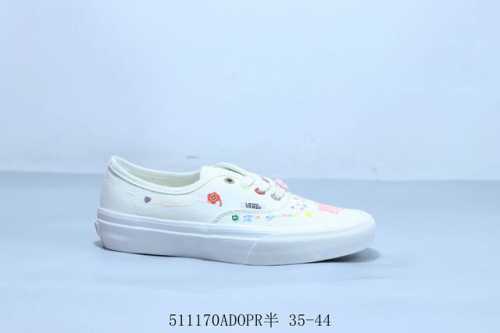 vans Vans Authentic Fresh Canvas Shoes Graffiti White Shoes All-Match Art 511
