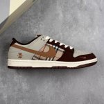 Local Core Private Nike Sb Dunk Low Burberry Joint---Brown Khaki Plaid High-End