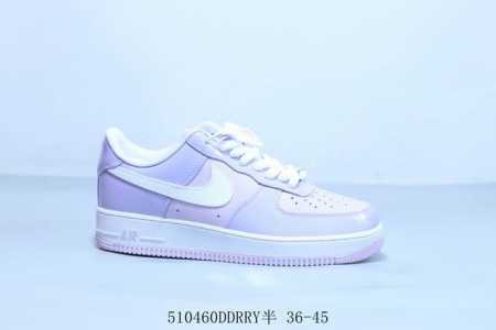 Nike Air Force 1 Af1 Nike Low-Top Air Force One Casual Skate Shoes White/Purple - Click Image to Close