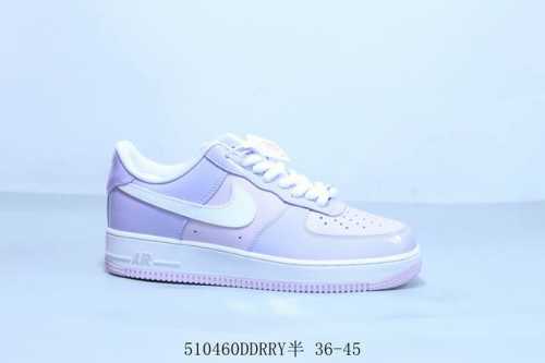 Nike Air Force 1 Af1 Nike Low-Top Air Force One Casual Skate Shoes White/Purple