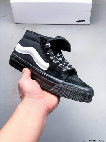 Company-Level Vulcanized Sole! Vans Sk8-Mid Slim Mid-Cut Fashion Sports Casual S