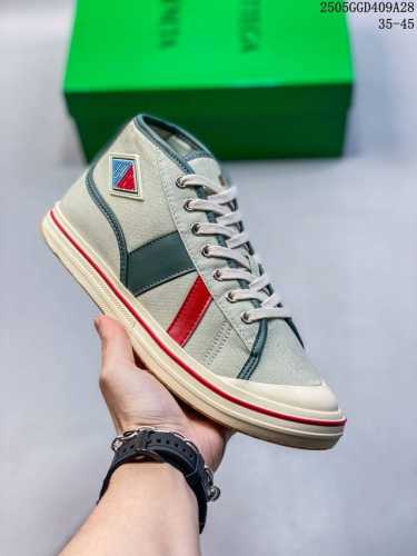 Bottega Veneta Eliot Round Toe Lace-Up Mid-Top Canvas Shoes Size: 35-45 Code 05G
