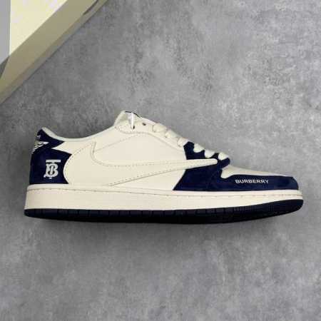 Local Core Private Air Jordan 1 Low Og Sp Burberry Joint-Off-White Navy Blue Ann - Click Image to Close