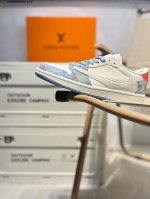 Company-Grade Top-Layer Leather Lv X Jordan Air Jordan 1 Low Aj1 Low-Top Series