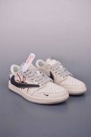 fragment X Travis Scott X Stussy Air Jordan 1 Low Three-Party Joint Inverted