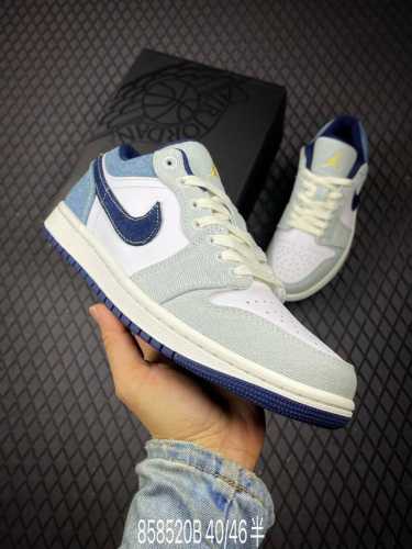 b Air Jordan 1 Low Canadian Tuxedo Aj1 Jordan 1 Cowboy Style Low-Top Basketba