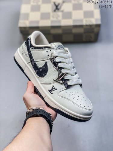 Overseas Hit Limited Sale! Company-Level Nike Sb Dunk Low "Lv Joint Beige And Bl