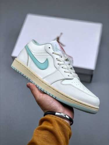 Air Jordan 1 Low Aj1 Joe 1 Mint Green Low-Top Culture Leisure Sports Shoes Dc077