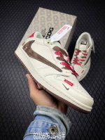 B Corporate-Level Aj1 Travis Scott X Air Jordan 1 "Reverse Mocha" Aj1 Joe 1 Ts L