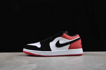 cj Version Pure Original Air Jordan 1 Low White Black Gym Red Aj1 Joe 1 Black - Click Image to Close