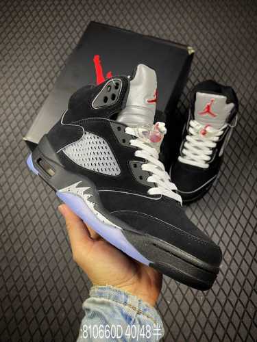 air Jordan 5 Retro Sp Dawn Black And Silver #Men's Shoes Real Standard Half S