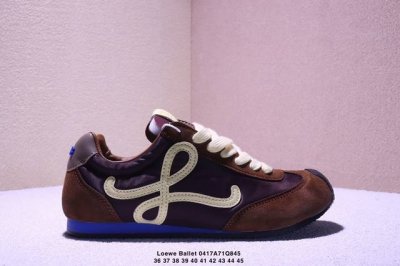Corporate Loewe Ballet Runner Calfskin Round Toe Lace-Up Low-Top Lifestyle Casua