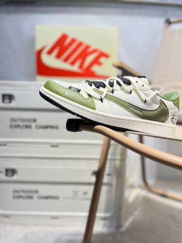 Company-Level First-Layer Pistusi X Jordan Air Jordan 1 Low Aj1 Low-Top Series B