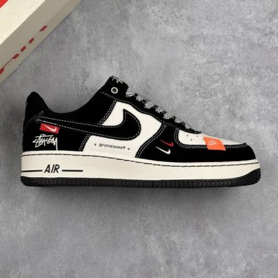 Local Core Private Nk Air Force 1'07 Low Stussy Collaboration - Beige And Black
