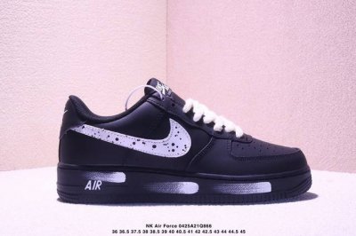 Nike Air Force 1 Low Black And White Hook Air Force One Low-Top Sports Casual Sn