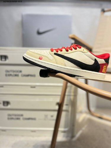 Company-Level First-Layer Leather Jordan Air Jordan 1 Low Aj1 Low-Top Series Bas