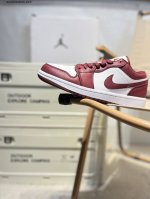 Company-Level First-Layer Leather Jordan Air Jordan 1 Low Aj1 Low-Top Series Bas