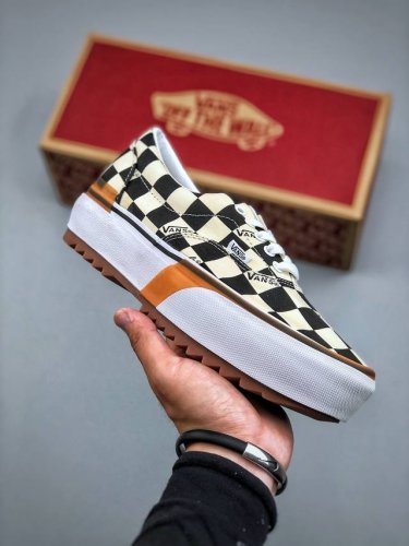 Exclusive Published Vans Women's Shoes Plaid Black And White Fashion All-Match L